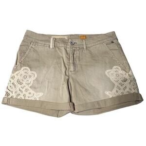 Anthropologie Pilcro and the Letterpress Shorts Women's Size 27 Embroidered Embe